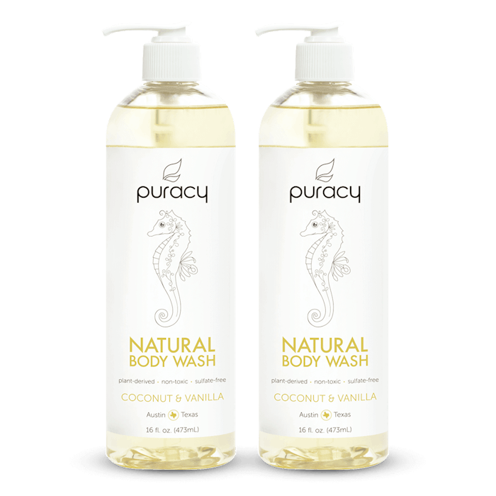 Natural Coconut & Vanilla Body Wash (2pack) Puracy